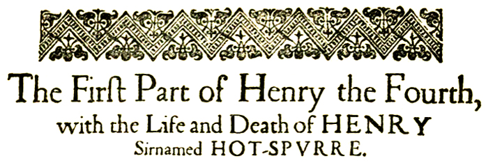 King Henry IV, the First Part
