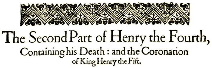 King Henry IV, the Second Part