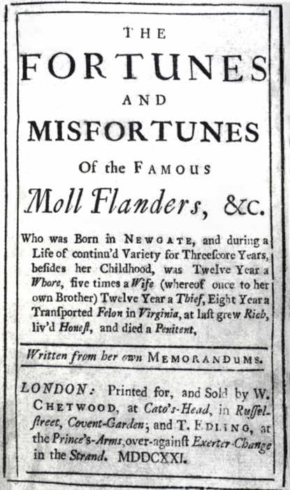 The Fortunes and Misfortunes of the Famous Moll Flanders