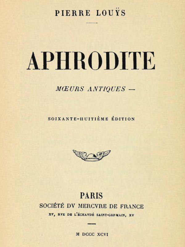 Aphrodite: Moeurs antiques