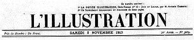 L'Illustration, No. 3689, 8 Novembre 1913