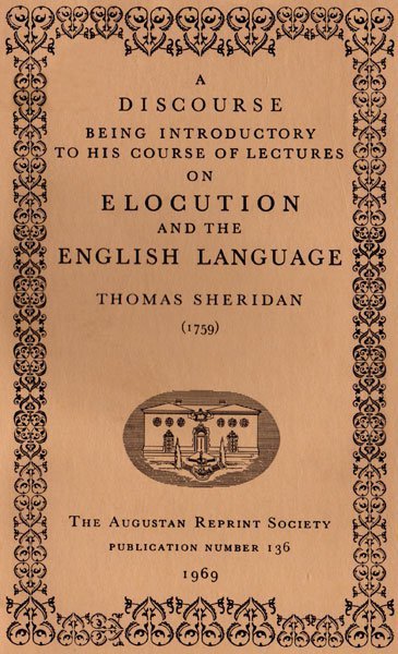 Elokasyon ve İngiliz Dili Üzerine Derslerine Giriş Niteliğindeki Bir Konuşma (1759)