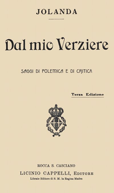 Dal mio verziere : saggi di polemica e di critica