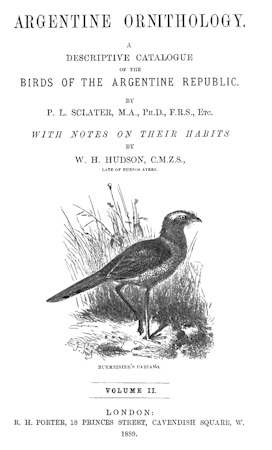 Argentine Ornithology, Volume 2 (of 2)&#10;A descriptive catalogue of the birds of the Argentine Republic.