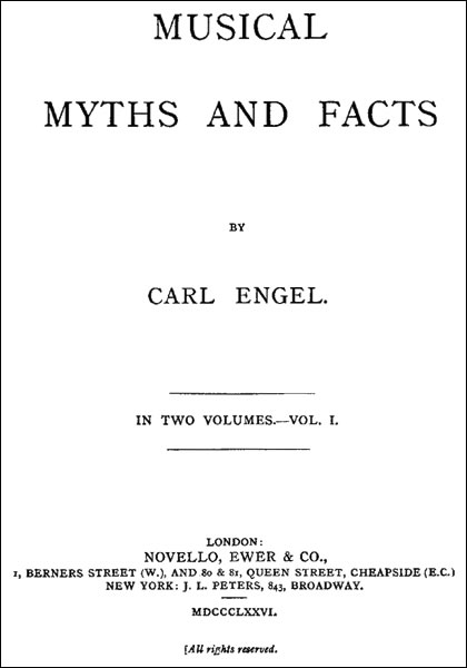 Musical Myths and Facts, Volume 1 (of 2)