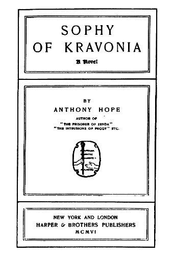 Sophy of Kravonia: A Novel