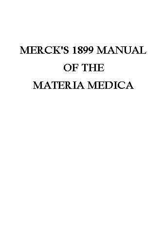 Merck'in 1899 Tıbbi Malzeme El Kitabı