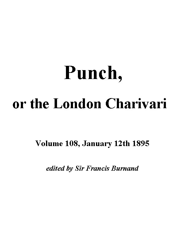 Punch ya da Londra Charivari, 12 Ocak 1895