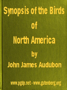 A Synopsis of the Birds of North America