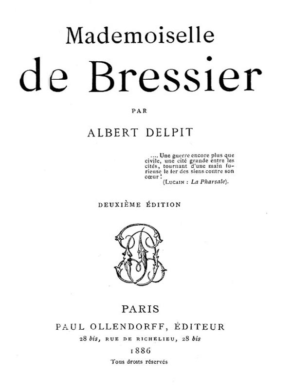 Mademoiselle de Bressier