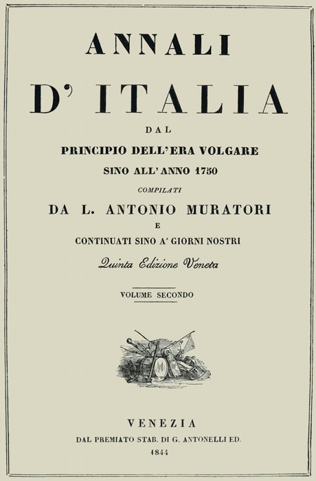 Annali d'Italia, vol. 2&#10;dal principio dell'era volgare sino all'anno 1750
