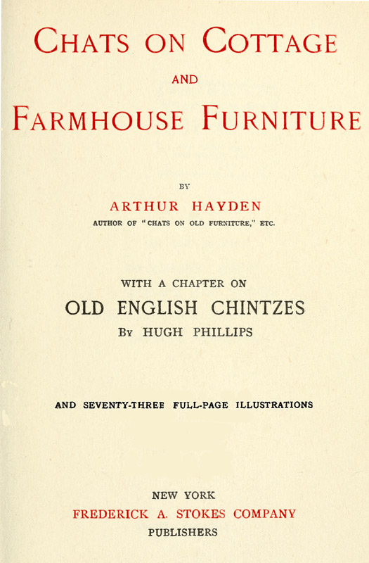 Chats on Cottage and Farmhouse Furniture