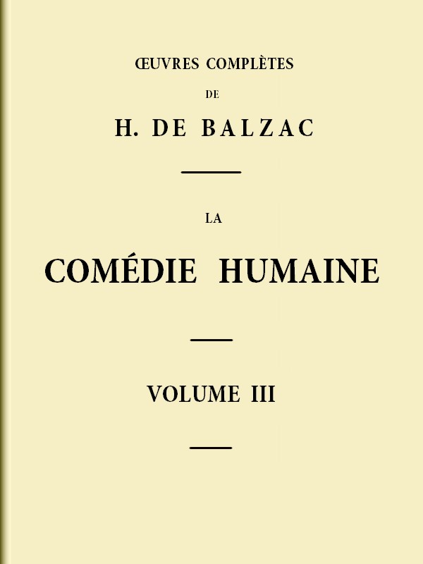 La Comédie humaine - Volume 03
