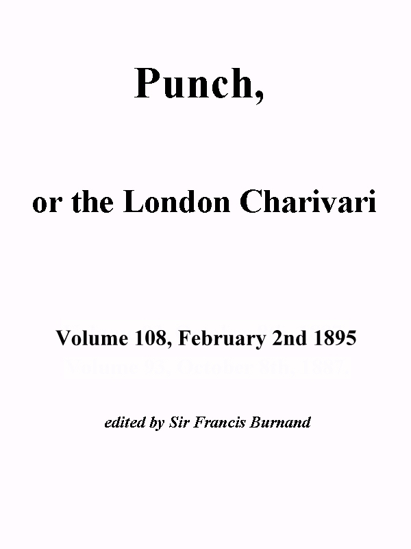 Punch, ya da Londra Charivari, Cilt 108, 2 Şubat 1895