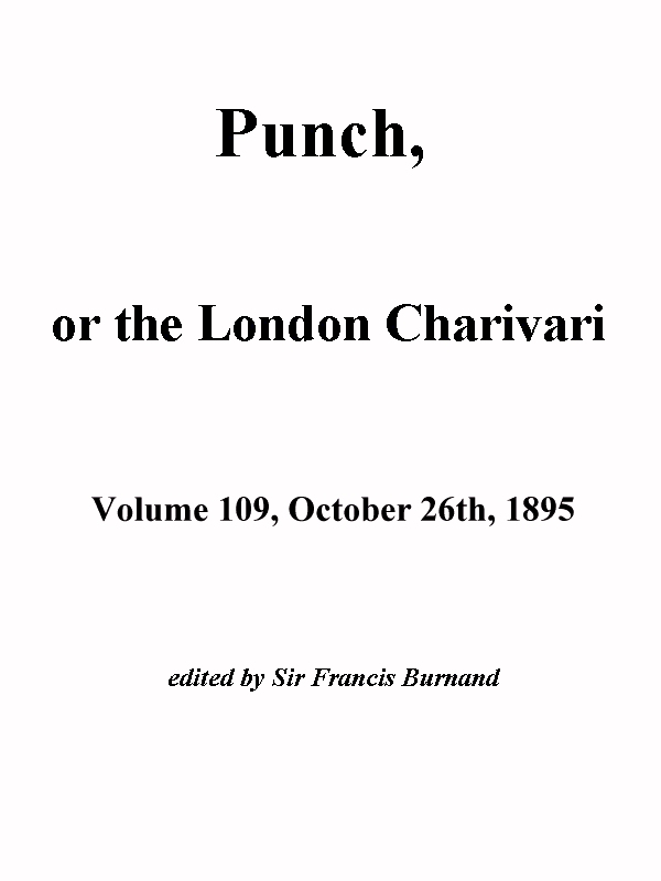 Punch, ya da Londra Charivari, Cilt 109, 26 Ekim 1895