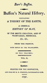 Buffon's Natural History, Volume 02 (of 10)&#10;Containing a Theory of the Earth, a General History of Man, of the Brute Creation, and of Vegetables, Mineral, &c. &c