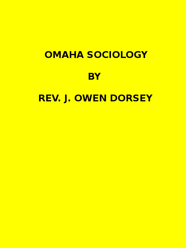 Omaha sosyolojisi (1884 N 03 / 1881-1882 (sayfa 205-370))