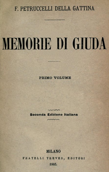 Memorie di Giuda, vol. I