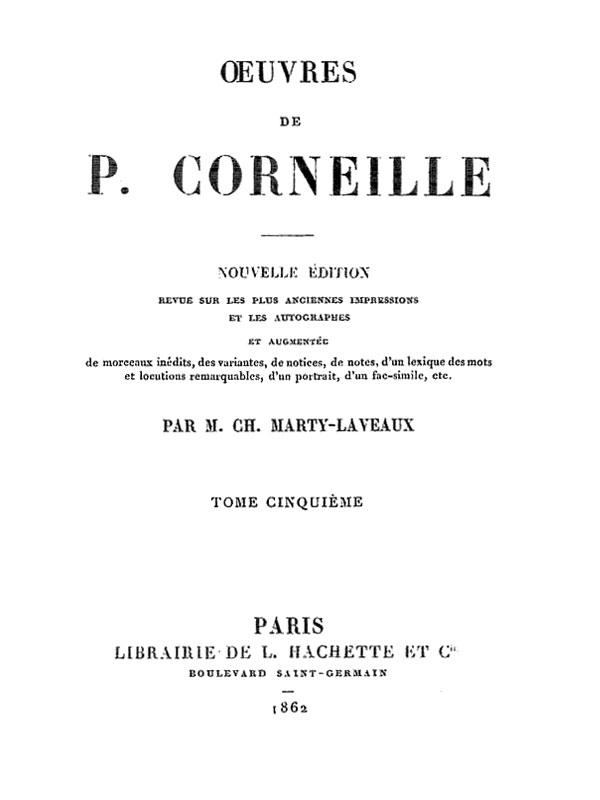 P. Corneille Eserleri, Cilt 05