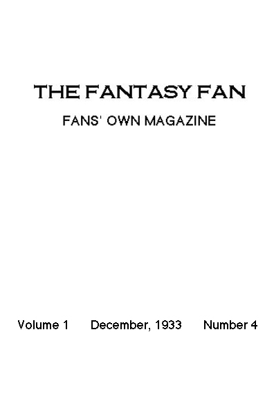 The Fantasy Fan, December 1933&#10;The Fans' Own Magazine