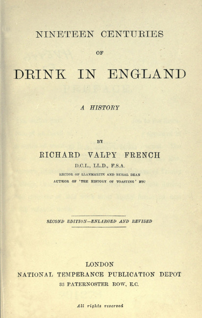 Nineteen Centuries of Drink in England: A History