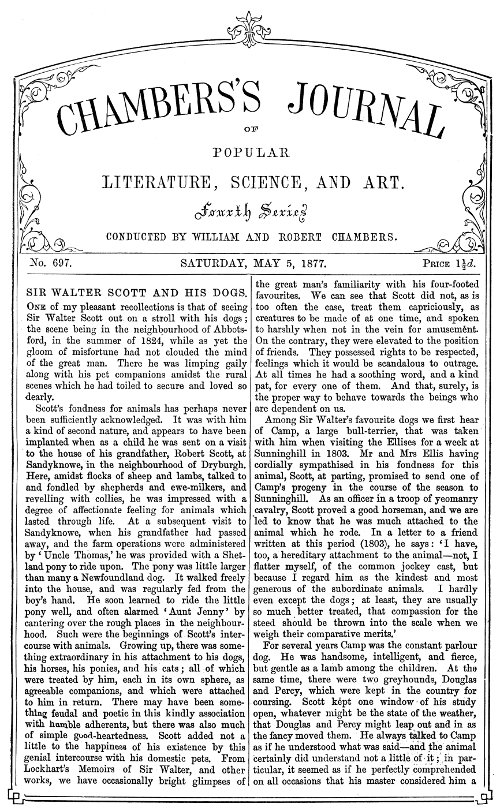 Chambers's Journal of Popular Literature, Science, and Art, No. 697&#10;May 5, 1877