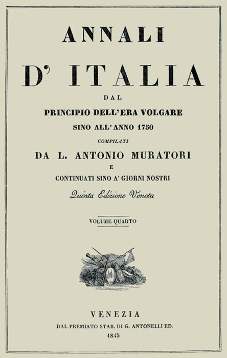 Annali d'Italia, vol. 4&#10;dal principio dell'era volgare sino all'anno 1750