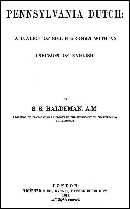 Pennsylvania Dutch: Güney Alman Lehçesi ile İngilizce Bir Enfüzyon