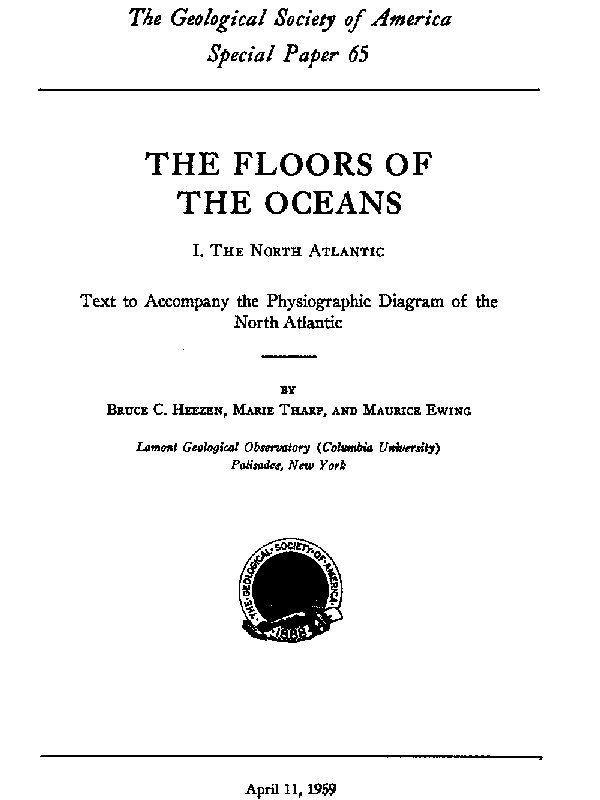 The Floors of the Ocean: 1. The North Atlantic&#10;Text to accompany the physiographic diagram of the North Atlantic