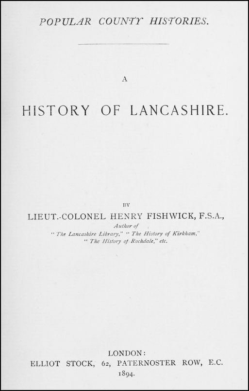 A History of Lancashire