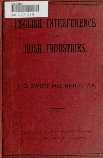 English Interference with Irish Industries