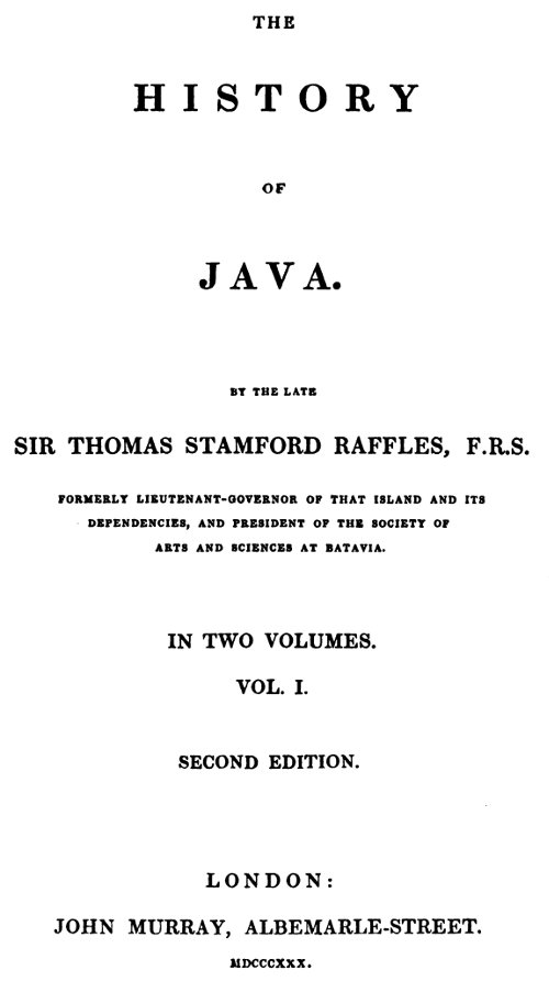 The History of Java, v. 1-2