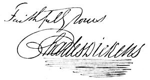 Faithfully yours Charles Dickens, handwritten