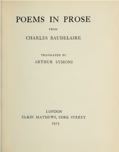 Poems in Prose