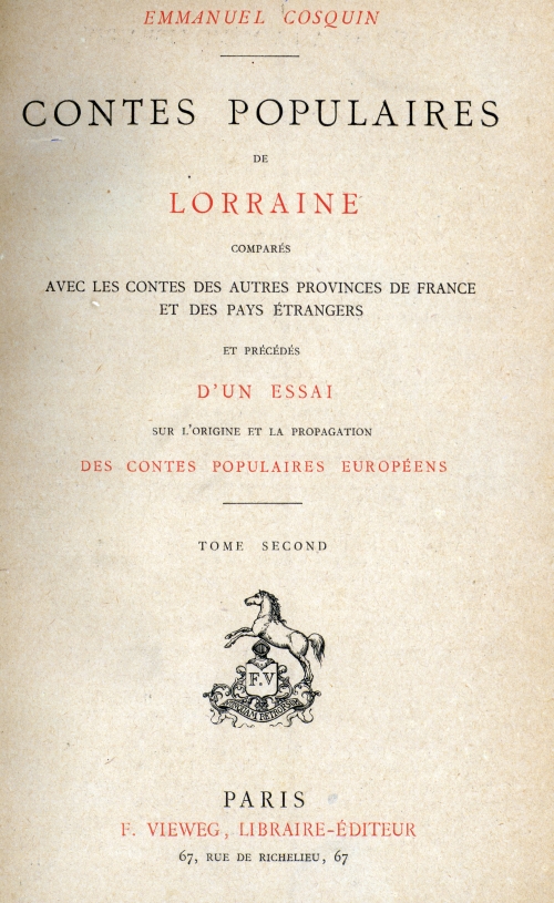 Lorraine Halk Hikayeleri, Fransa'nın Diğer Bölgeleri ve Yabancı Ülkelerin Hikayeleriyle Karşılaştırıldı, Cilt 2 (2 Cilt)