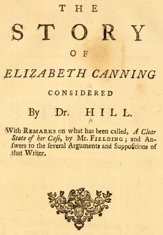 The Story of Elizabeth Canning Considered