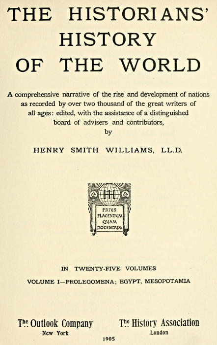 The historians' history of the world in twenty-five volumes, volume 01
