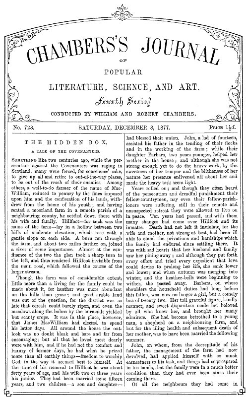 Chambers's Journal of Popular Literature, Science, and Art, No. 728, December 8, 1877