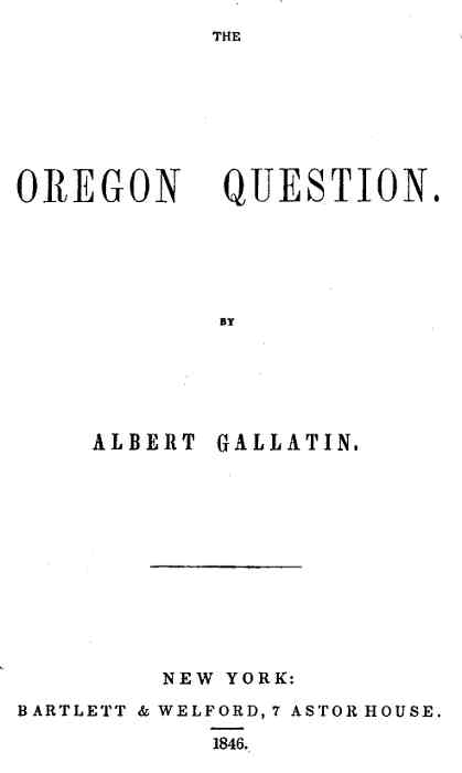 The Oregon Question