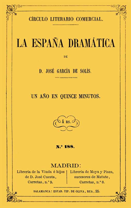 Un año en quince minutos: pieza en un acto