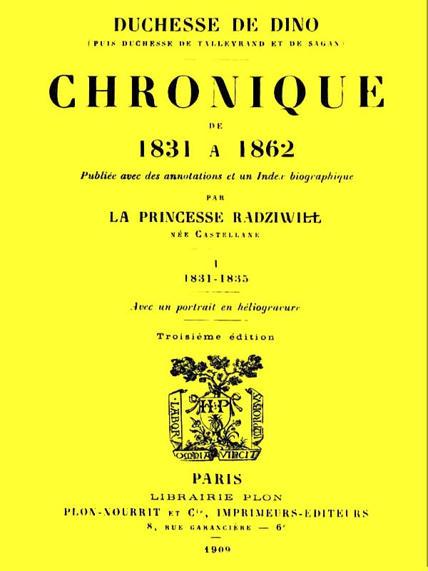 1831'den 1862'ye Kronik, Cilt 1 (4 cilt)