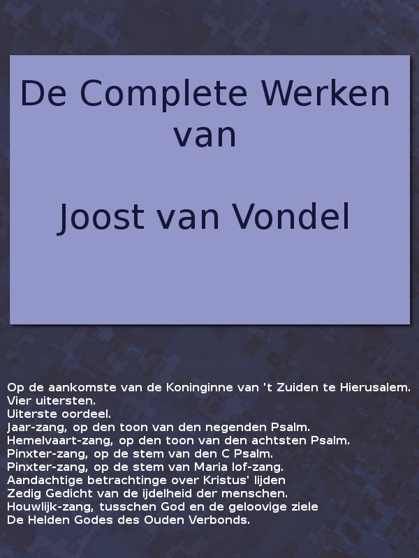 De complete werken van Joost van Vondel. Op de Aankomste van de Koninginne van 't Zuiden te Hierusalem, [etc.]