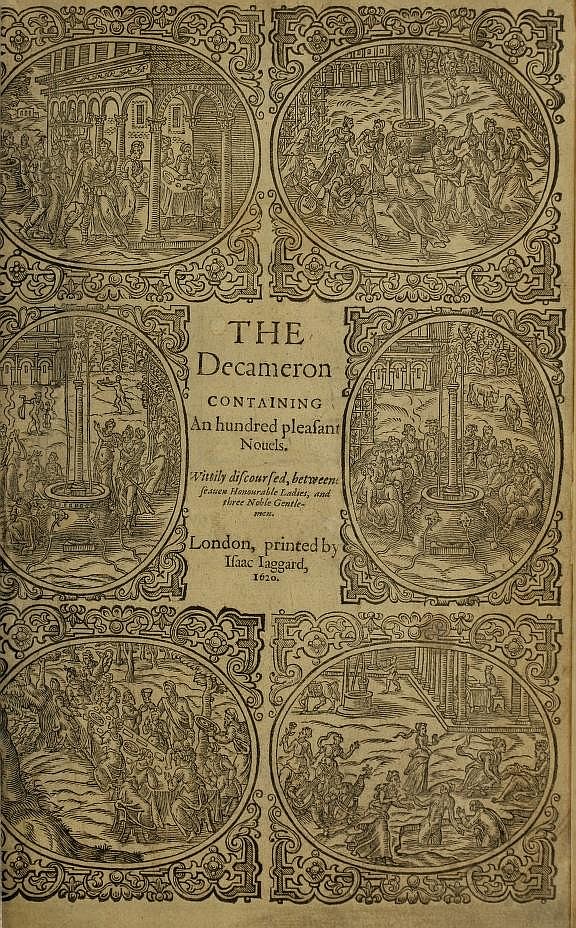 The Decameron (Day 1 to Day 5)&#10;Containing an hundred pleasant Novels