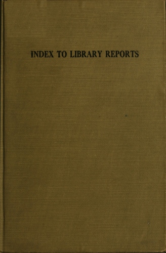 Index to Library Reports