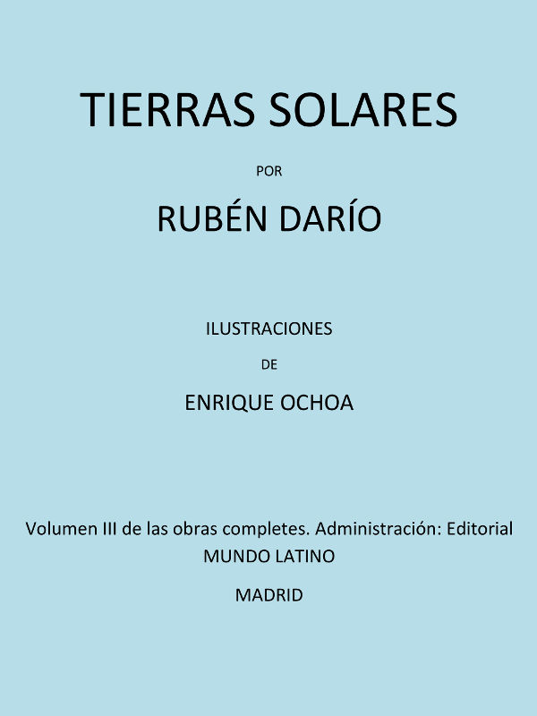 Tierras Solares&#10;Obras Completas Vol. III