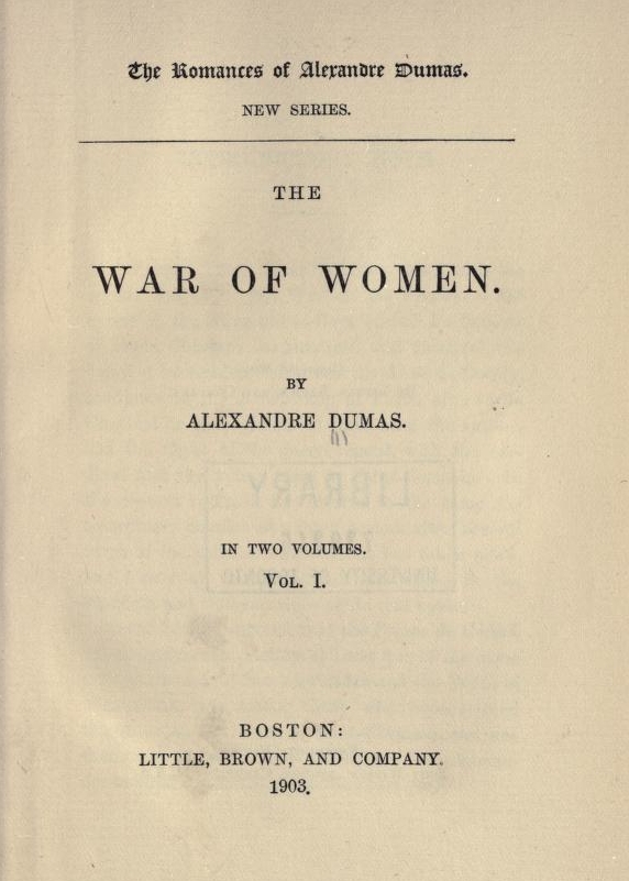 The War of Women, Volume 1