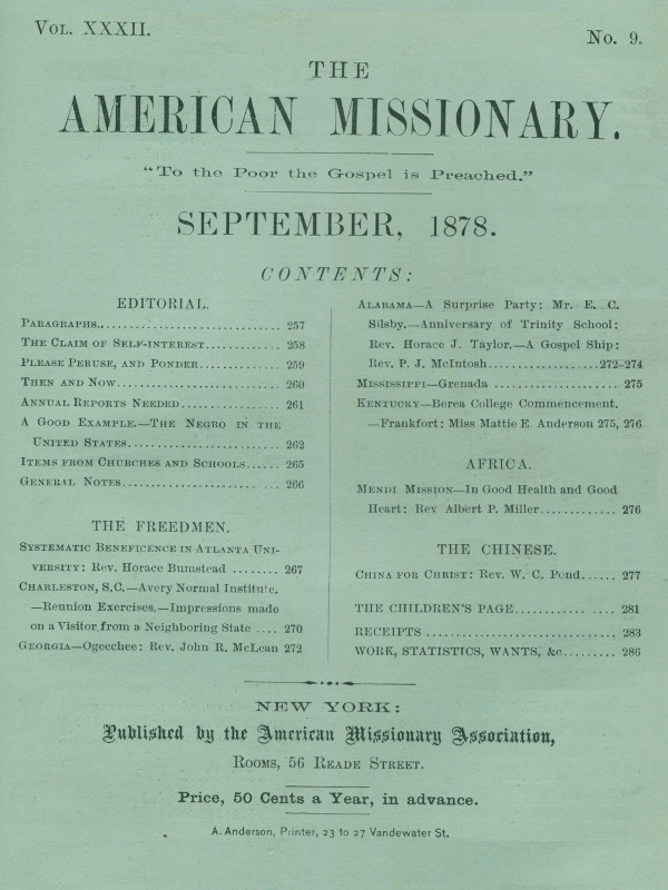 Amerikalı Misyoner - Cilt 32, No. 09, Eylül 1878