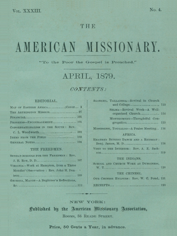 The American Missionary — Volume 33, No. 04, April 1879