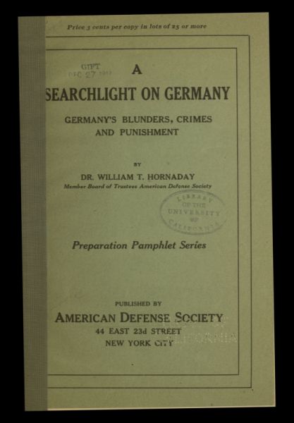 A searchlight on Germany: Germany's Blunders, Crimes and Punishment