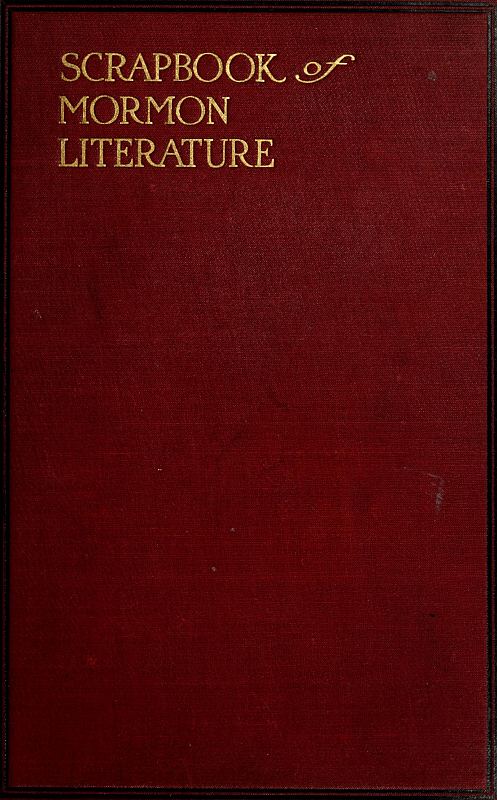 Scrap Book of Mormon Literature, Volume 2 (of 2). Religious Tracts